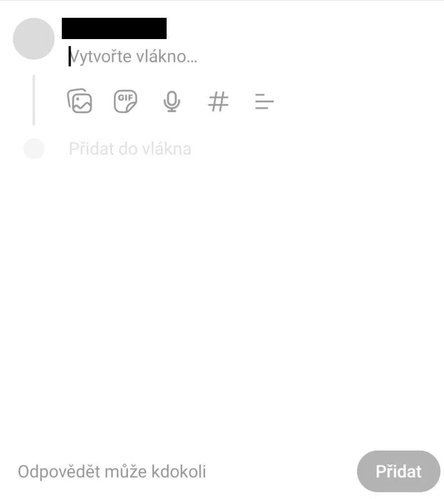 Ukázka přidání nového příspěvku - vlákna