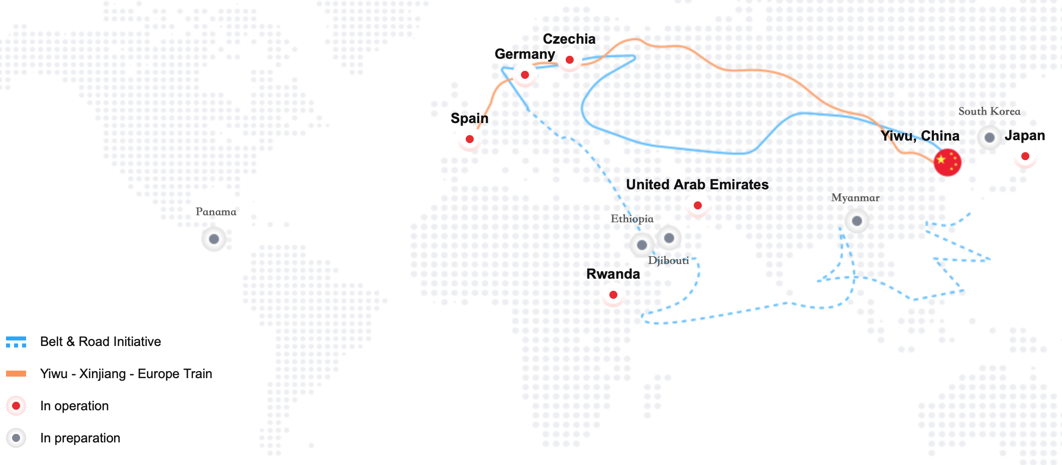 Jeden pás, jedna stezka a zapojení města Yiwu a společnosti Huajie