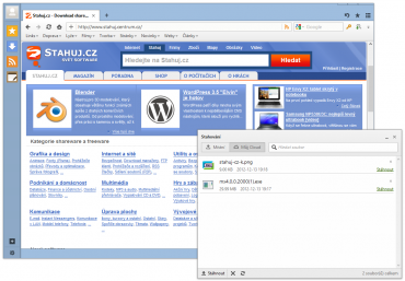 Rozhraní prohlížeče Maxthon Cloud Browser