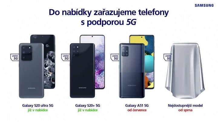 5G smartphony Samsung pro O2