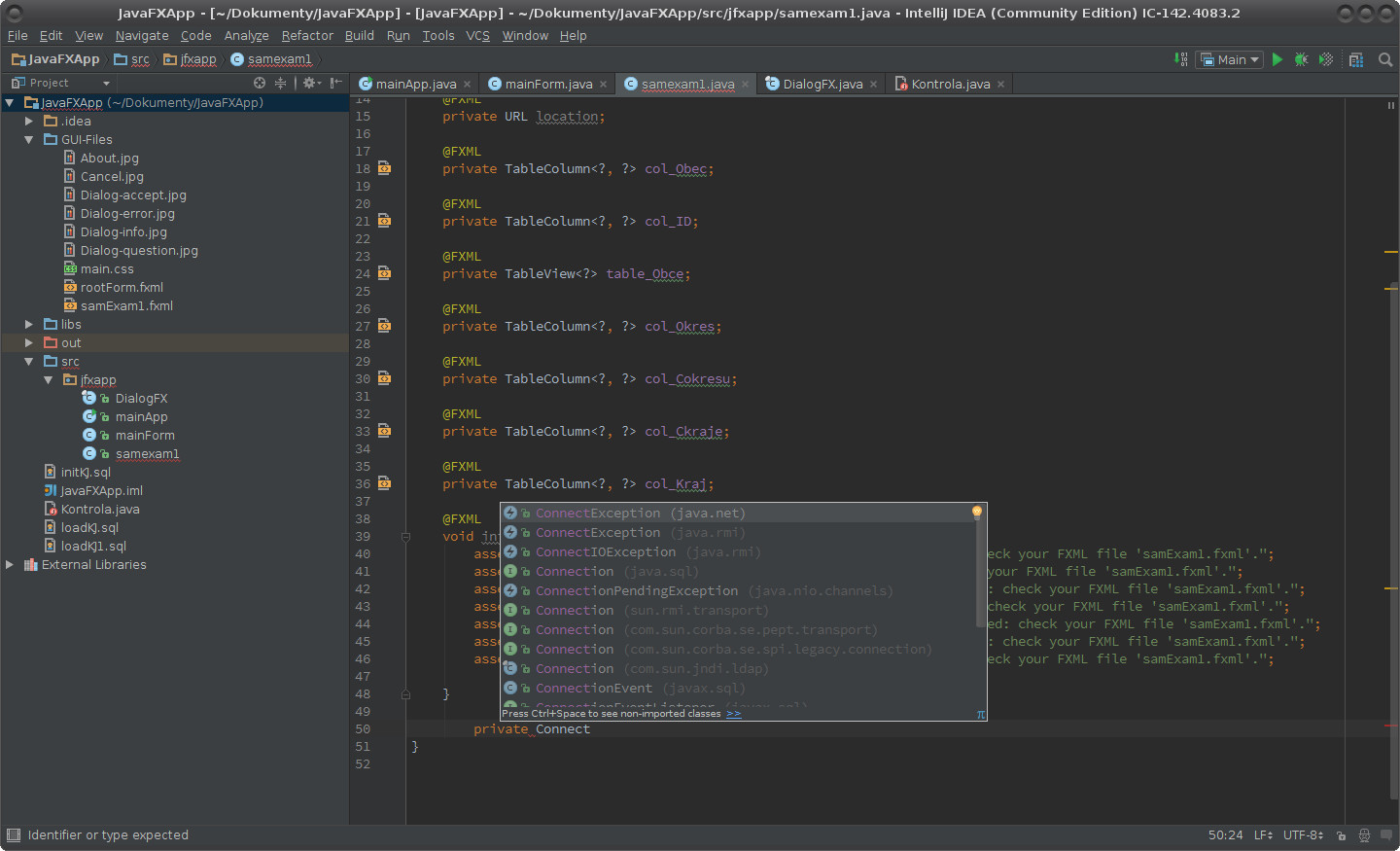 JavaFX: dialogy a dialogová okna