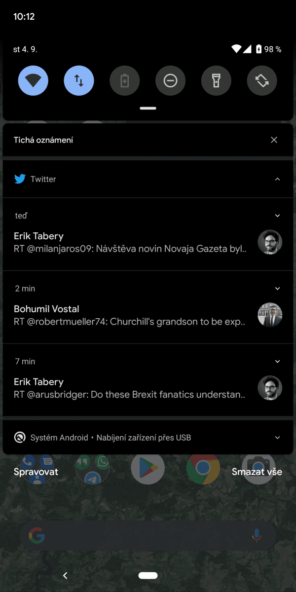 Nové rozhraní notifikací.