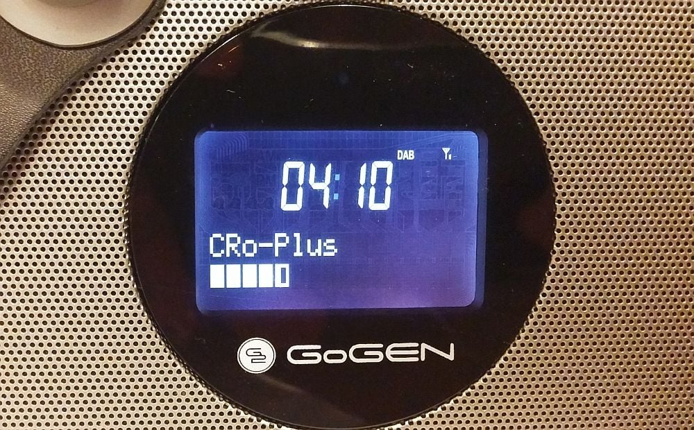 Gogen DAB 1471 BT - informace na displeji, DAB příjem