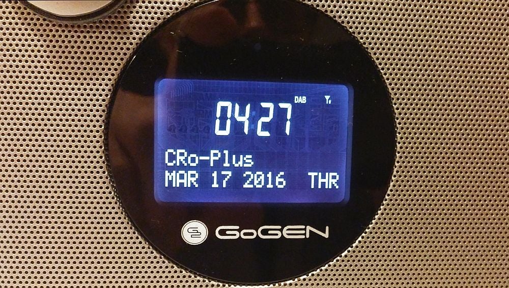 Gogen DAB 1471 BT - informace na displeji, DAB příjem