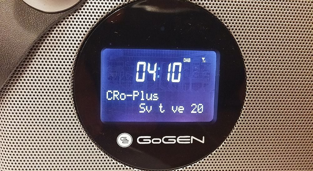 Gogen DAB 1471 BT - informace na displeji, DAB příjem