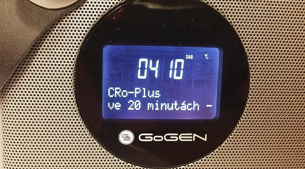 Gogen DAB 1471 BT - informace na displeji, DAB příjem