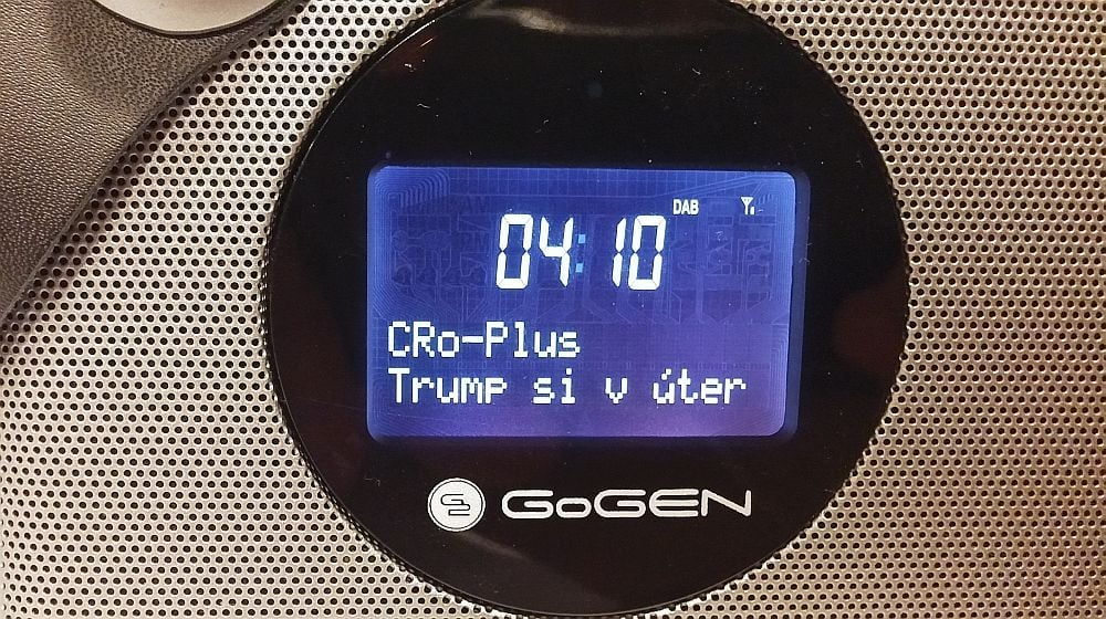 Gogen DAB 1471 BT - informace na displeji, DAB příjem