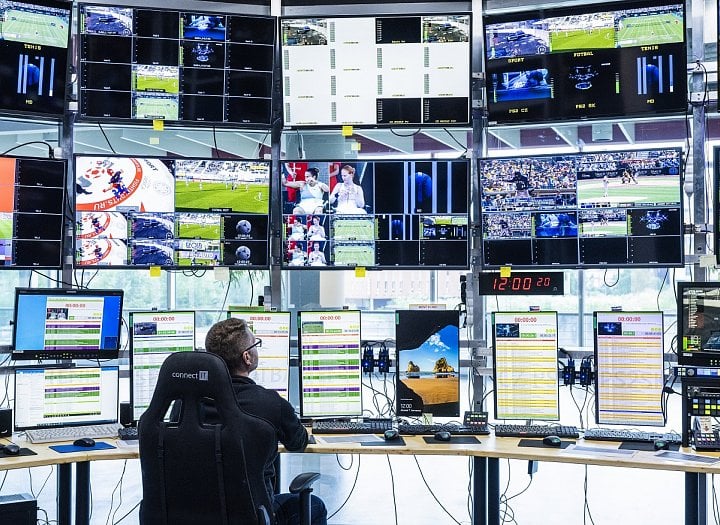 Nové odbavovací centrum O2 TV Sport - Master Control Room.