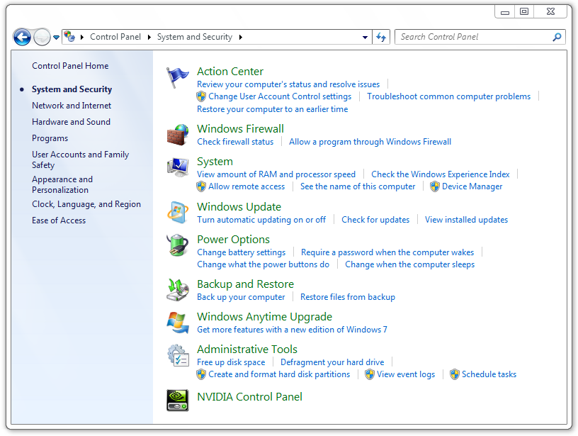 <p>Ovládací panely - chaotické zobrazení známé z Windows XP už je minulostí</p>
