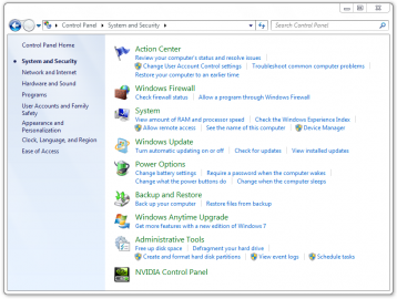 <p>Ovládací panely - chaotické zobrazení známé z Windows XP už je minulostí</p>