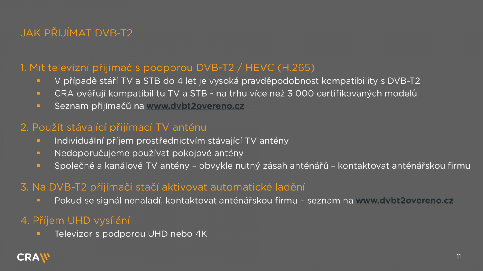 Přechod na DVB-T2 pohledem operátora
