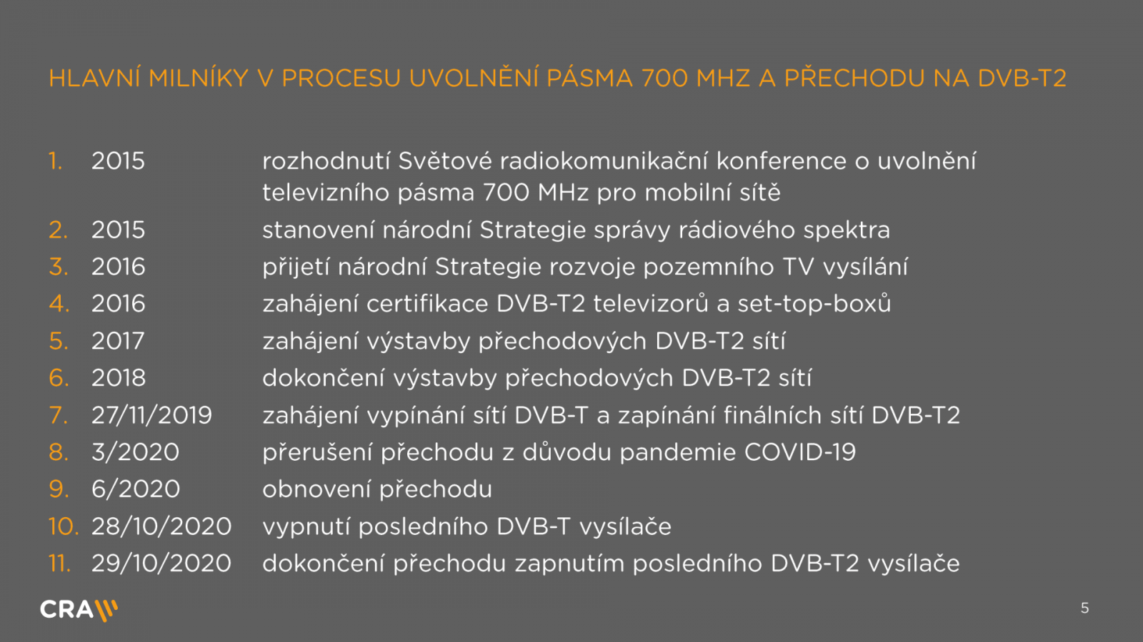 Přechod na DVB-T2 pohledem operátora