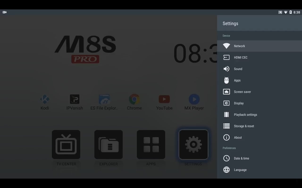 Android 7.1 (menu nastavení a preferencí)