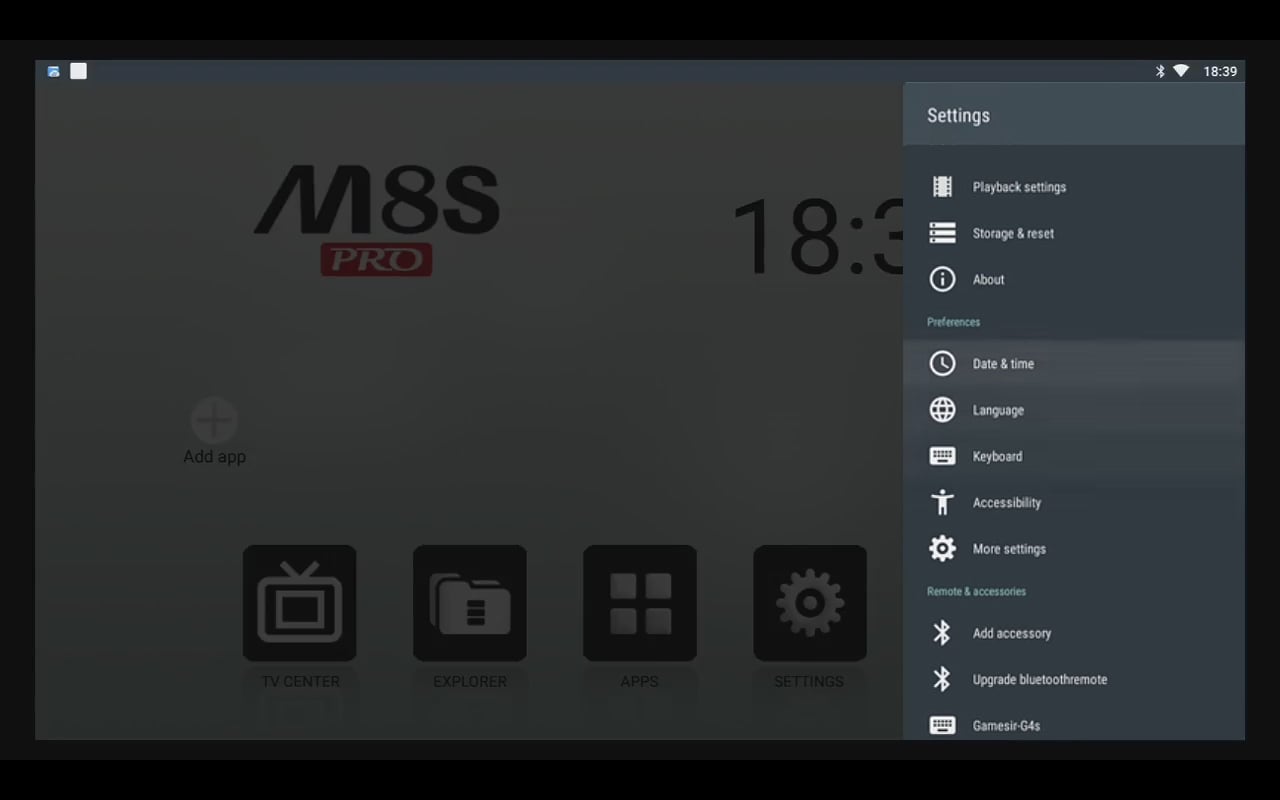 Android 7.1 (menu nastavení a preferencí)