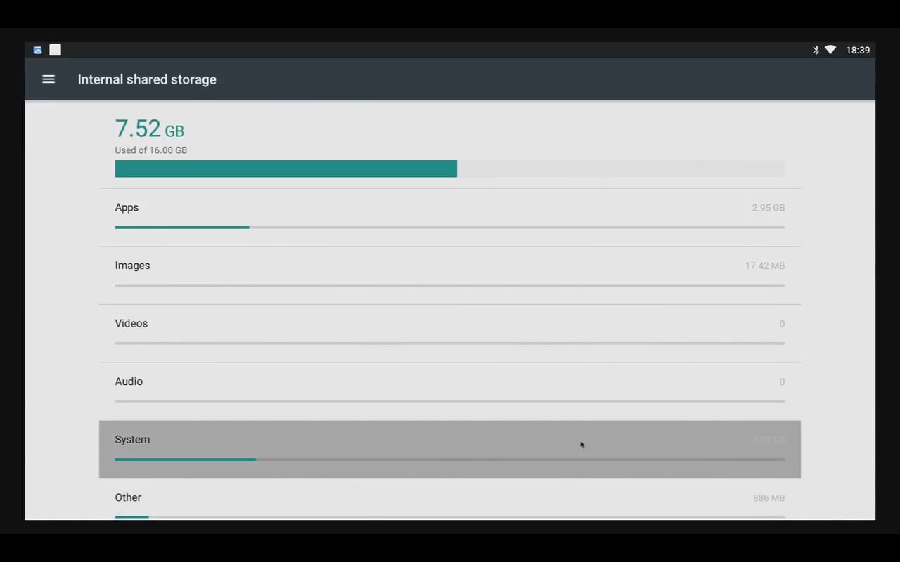 Android 7.1 (menu nastavení a preferencí)