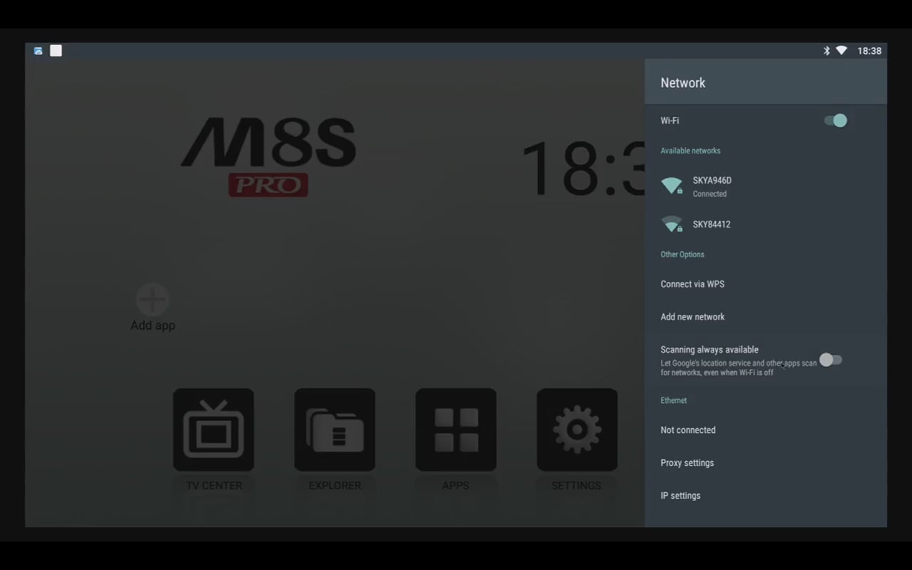 Android 7.1 (menu nastavení a preferencí)