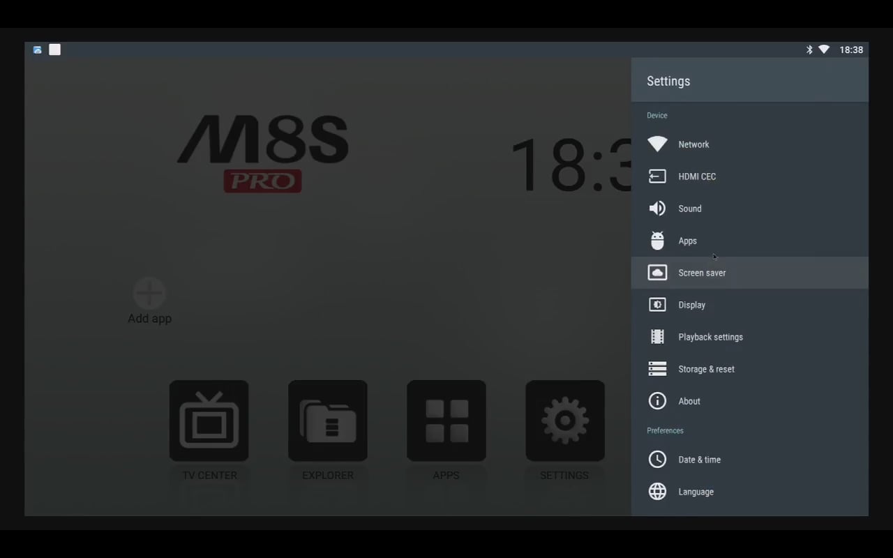 Android 7.1 (menu nastavení a preferencí)