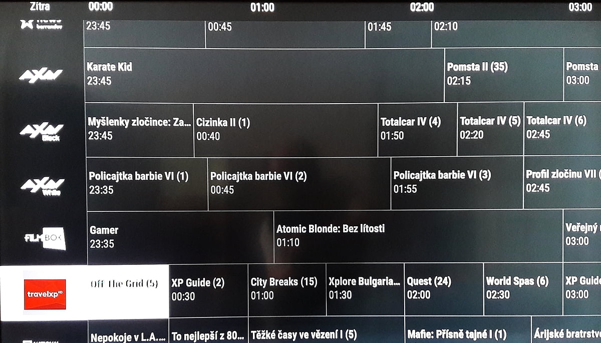 SledováníTV - Práce s programovým průvodcem a karty pořadů