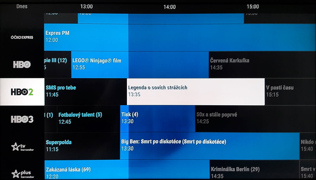 SledováníTV - Práce s programovým průvodcem a karty pořadů