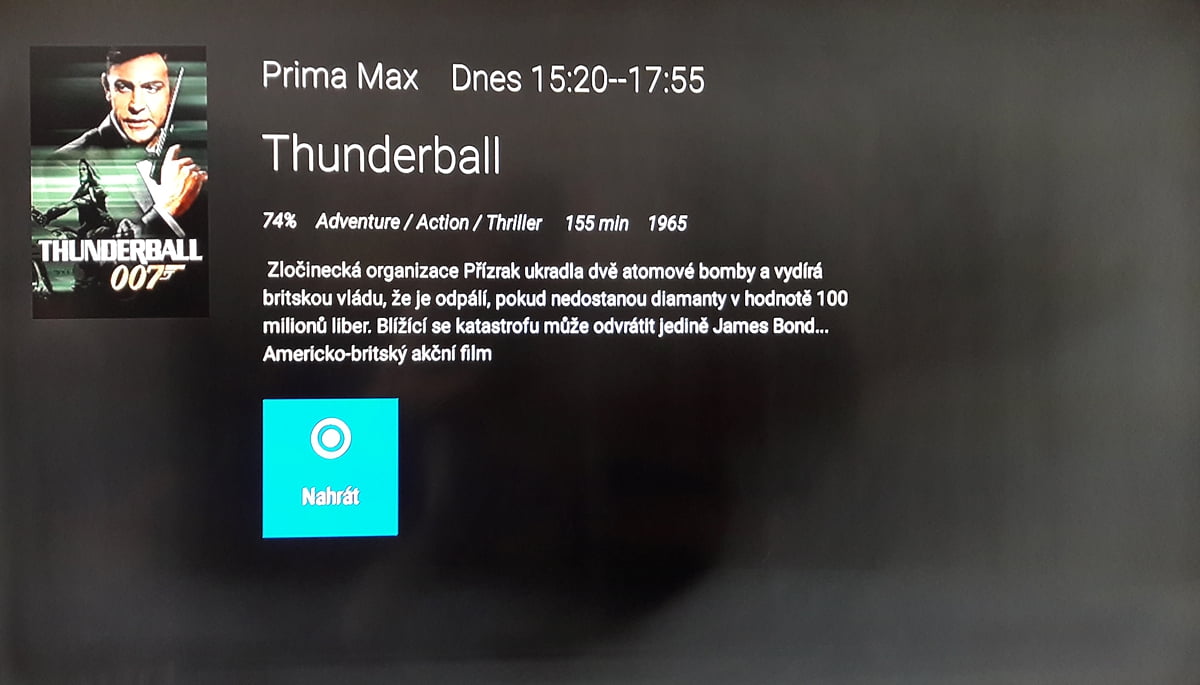 SledováníTV - Práce s programovým průvodcem a karty pořadů