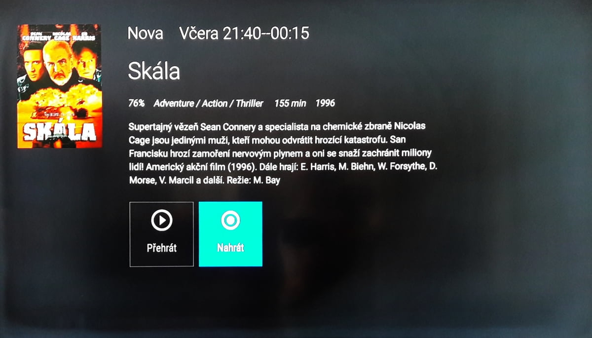 SledováníTV - Práce s programovým průvodcem a karty pořadů