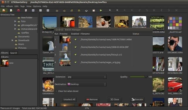 GTKRawGallery je výkonný správce fotografií
