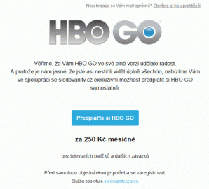 V rámci kampaně k seriálu Mamon, dalo nyní HBO možnost jejím členům přeplatit si HBO Go. Ale nejen jim, ale nově opravdu všem!