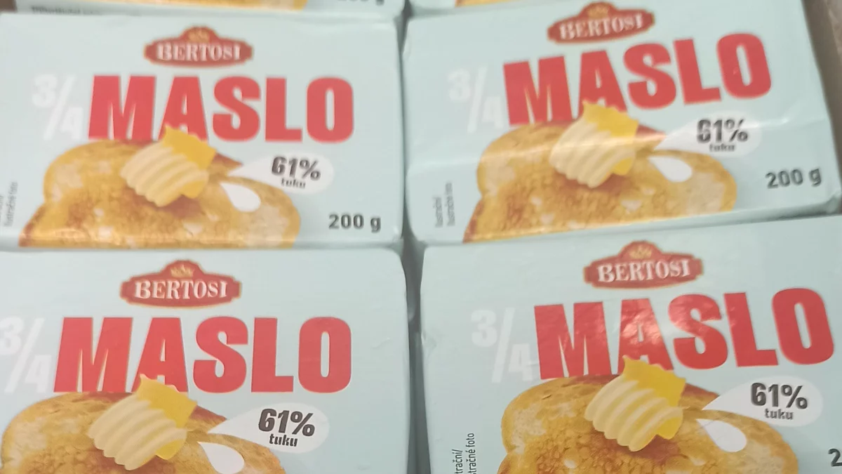 Máslo s obsahem tuku 61 %