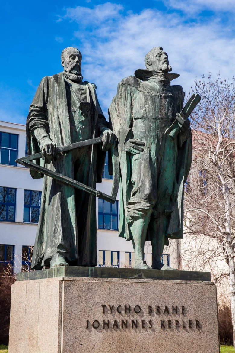 Tycho Brahe a Johannes Kepler, sousoší na pražském Pohořelci