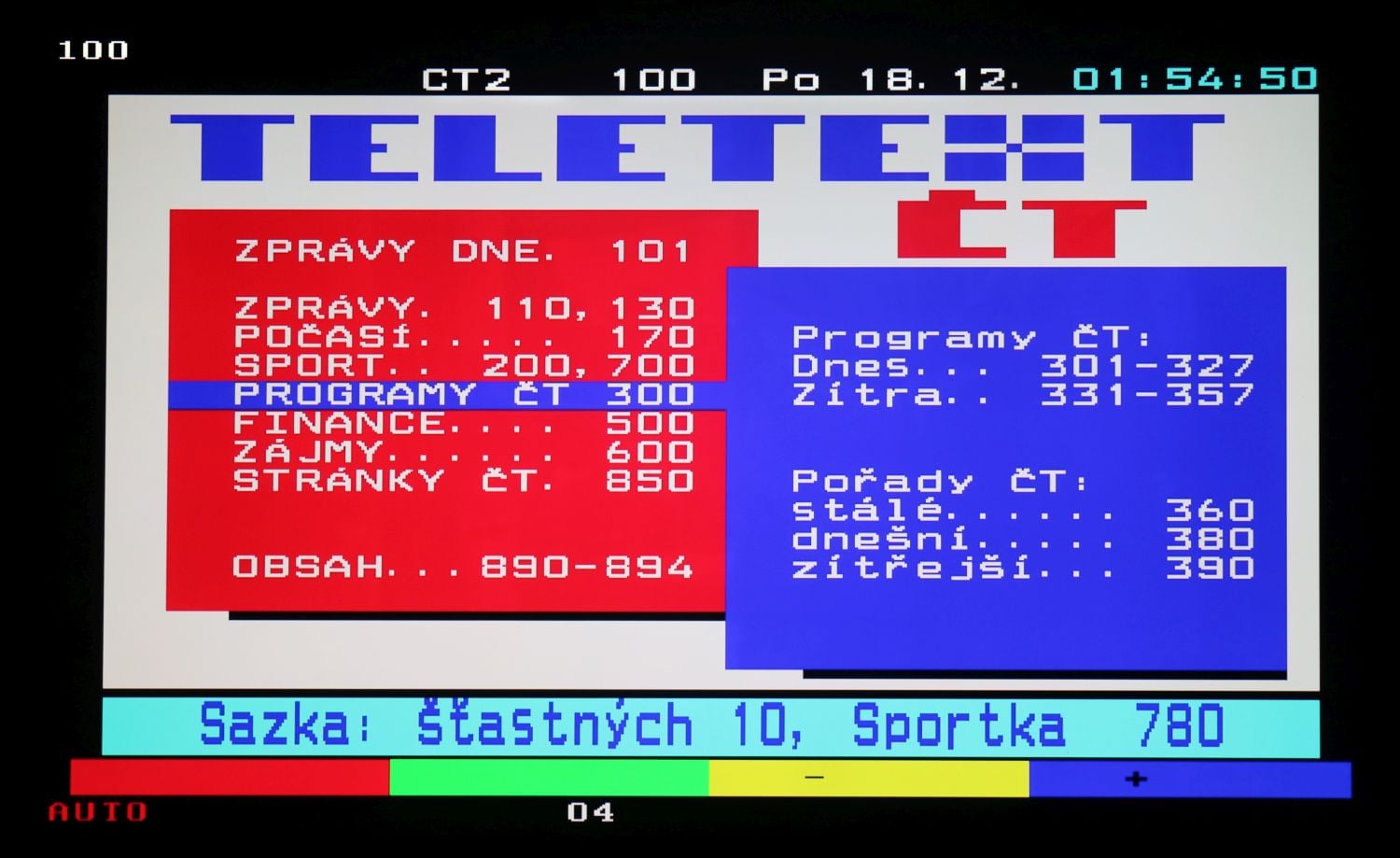 Di-Way T2-One HEVC - Info a teletext