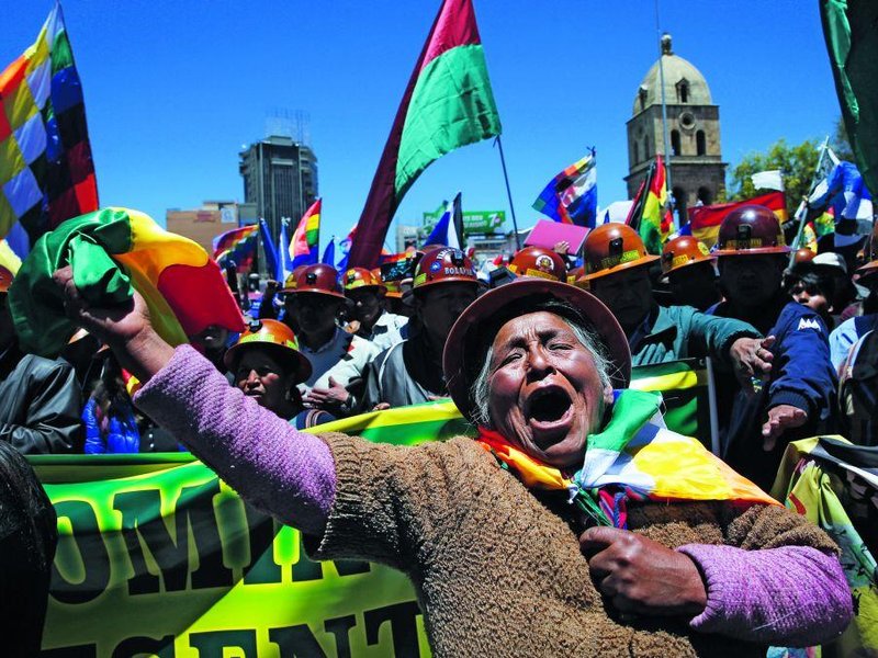  Protesty v Bolívii, ilustrační foto