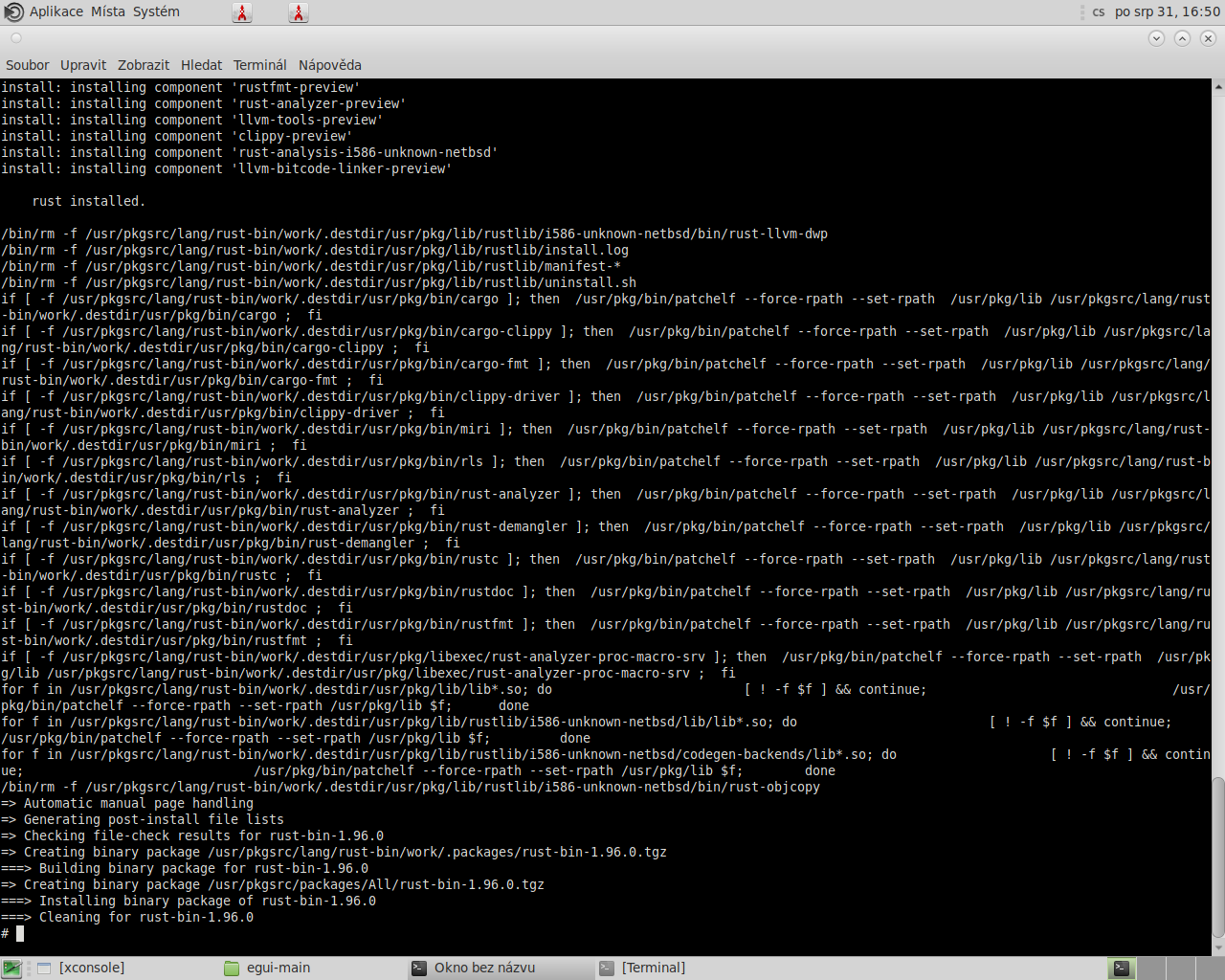 NetBSD 32bitový desktop