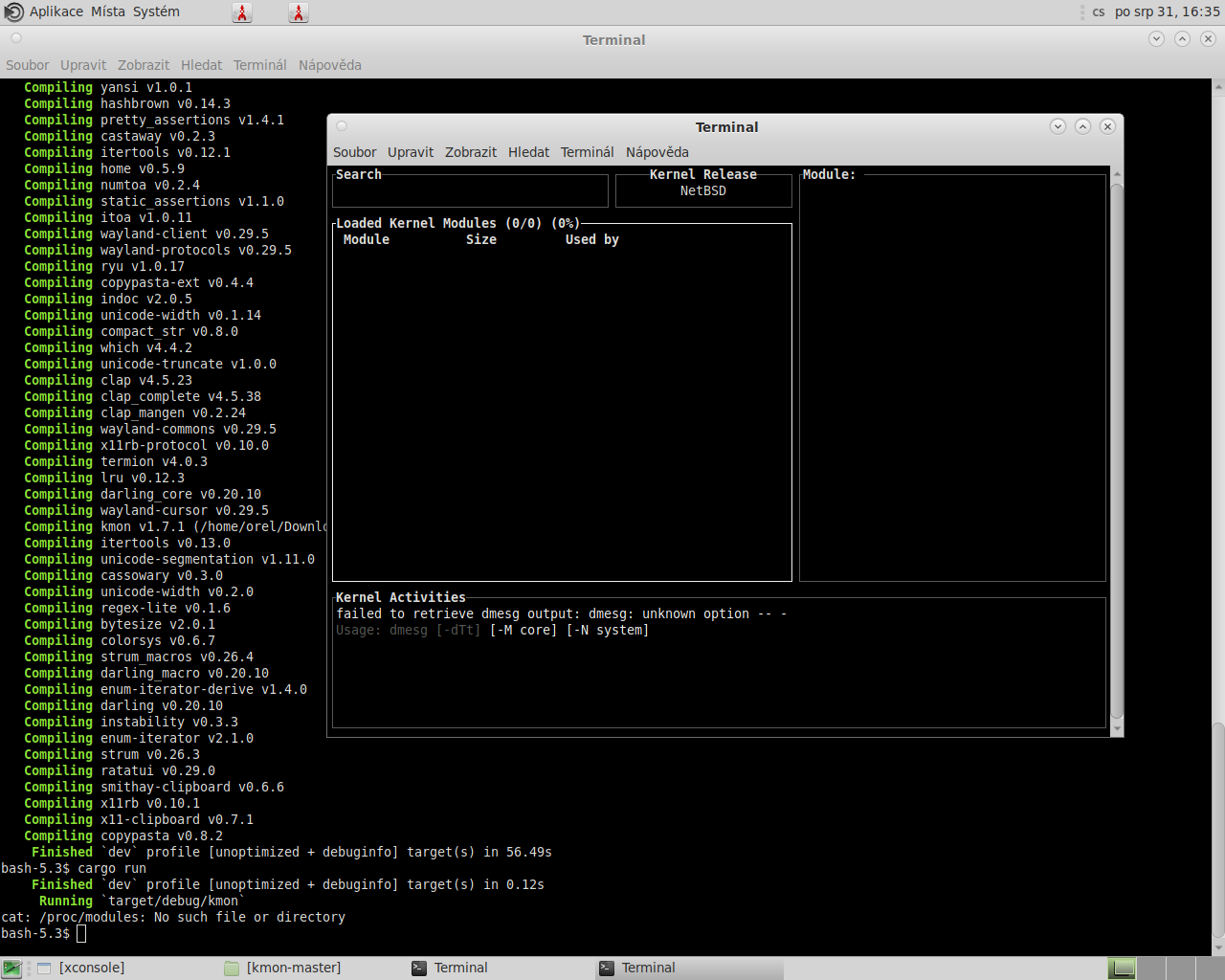 NetBSD 32bitový desktop