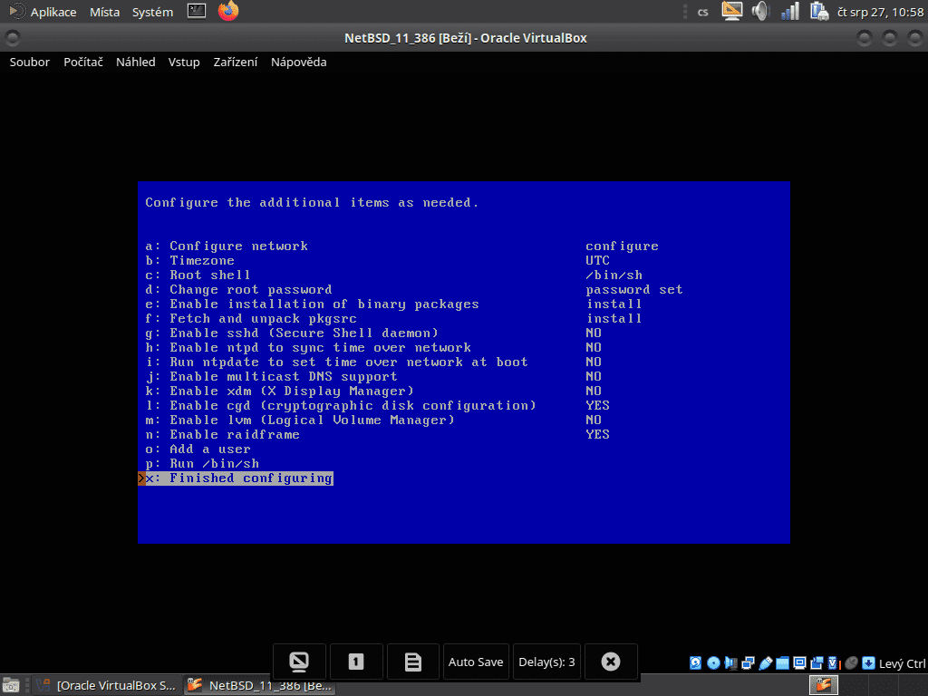 NetBSD 32bitový desktop