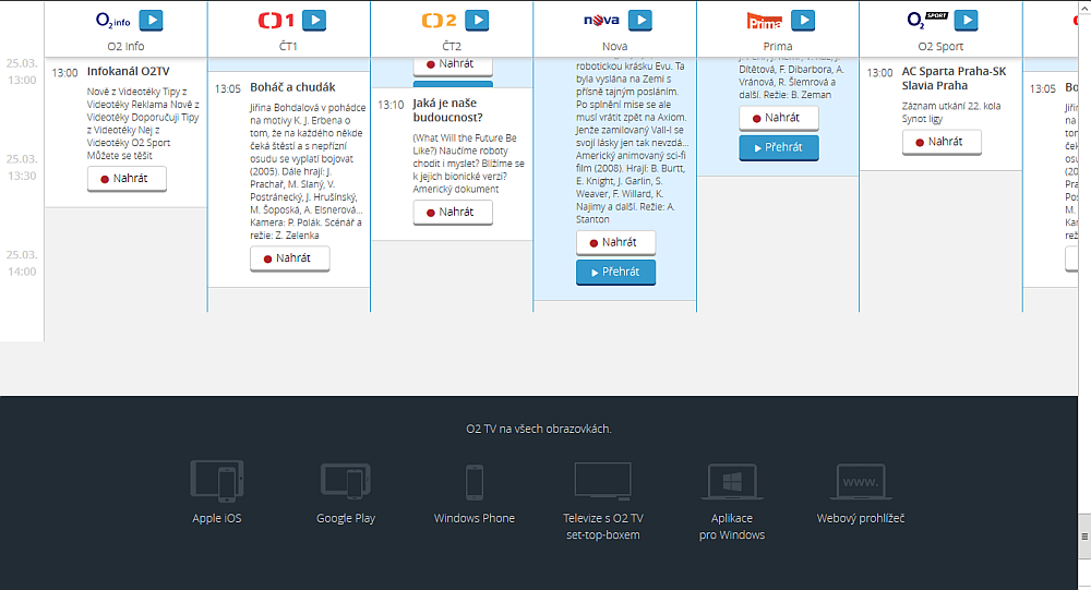 Zobrazení pořadů za posledních 30 hodin - nejnovější pořady.