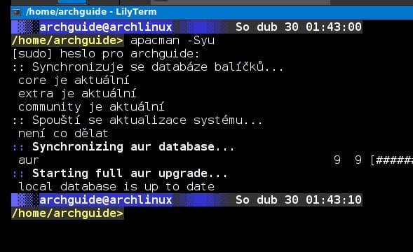 Arch: správci balíčků yaourt/apacman