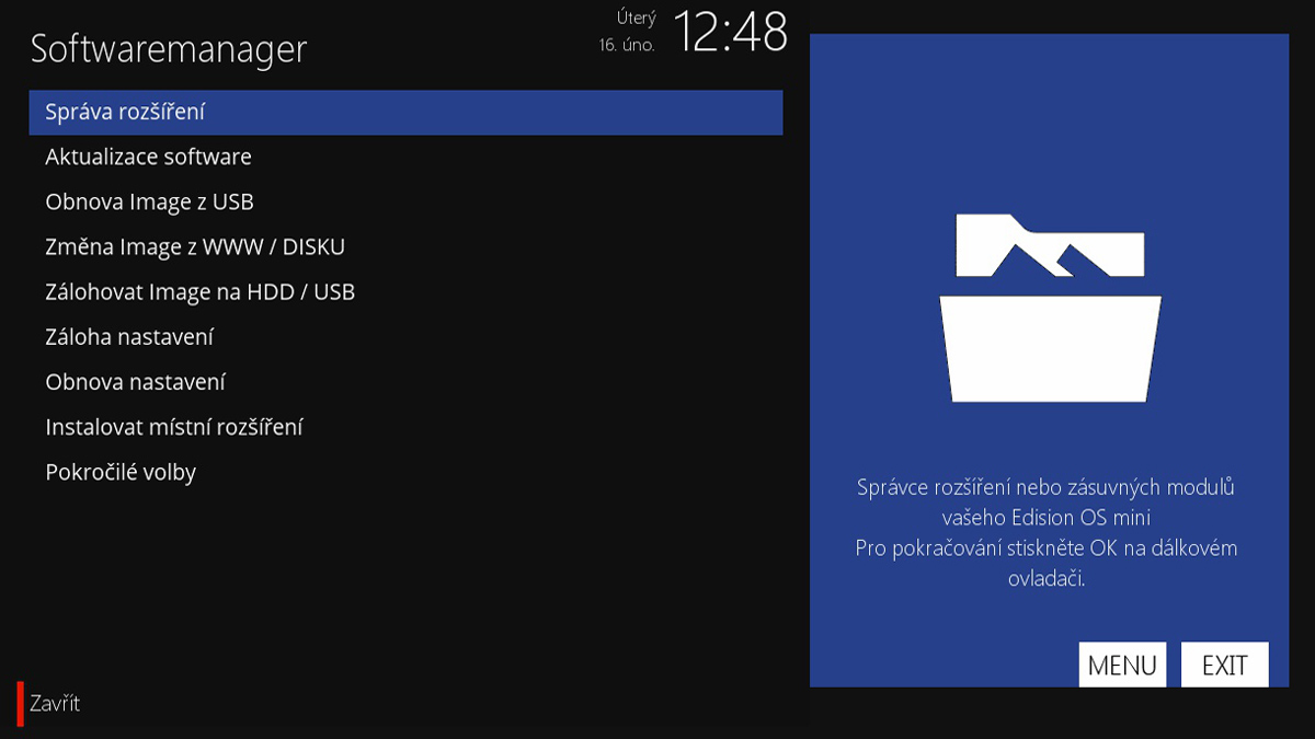 Linuxový přijímač Edision OS mini
