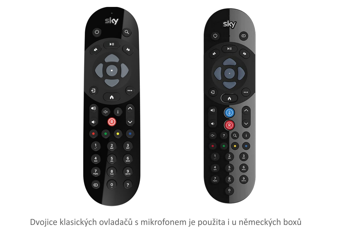 Základní německé přístroje pro Sky Q