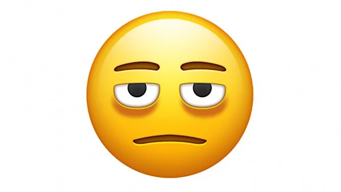 Emoji 1FAE9 - face with bags under eyes