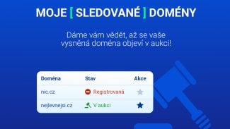 Hlídač aukcí domén od CZ.NIC