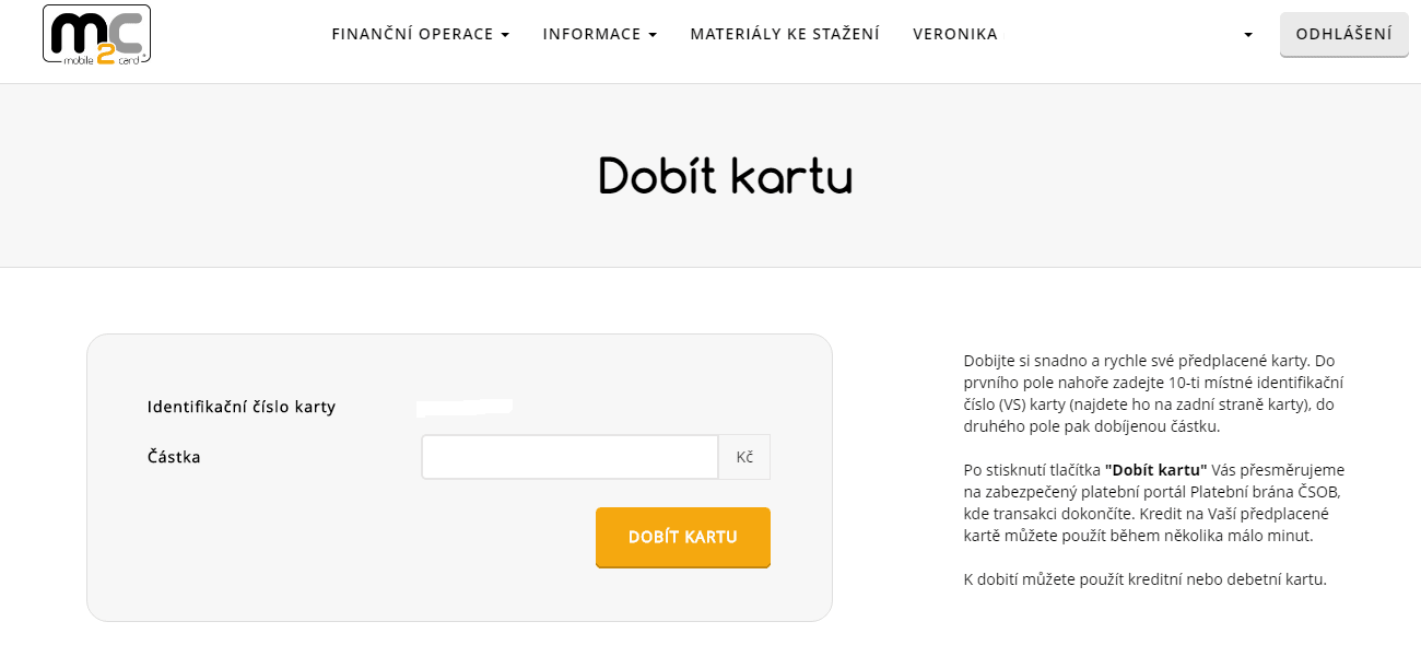 Dobíjení.