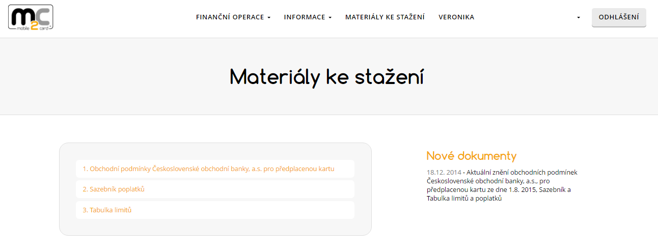 Materiály ke stažení.