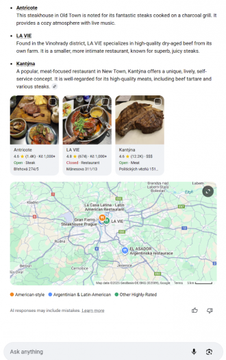 Autor: screenshot, Pavel Ungr Vyhledavace - Google - AI Mode