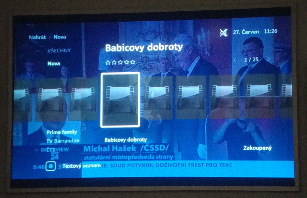 Nová podoba služby O2TV po přechodu na platformu nangu.TV