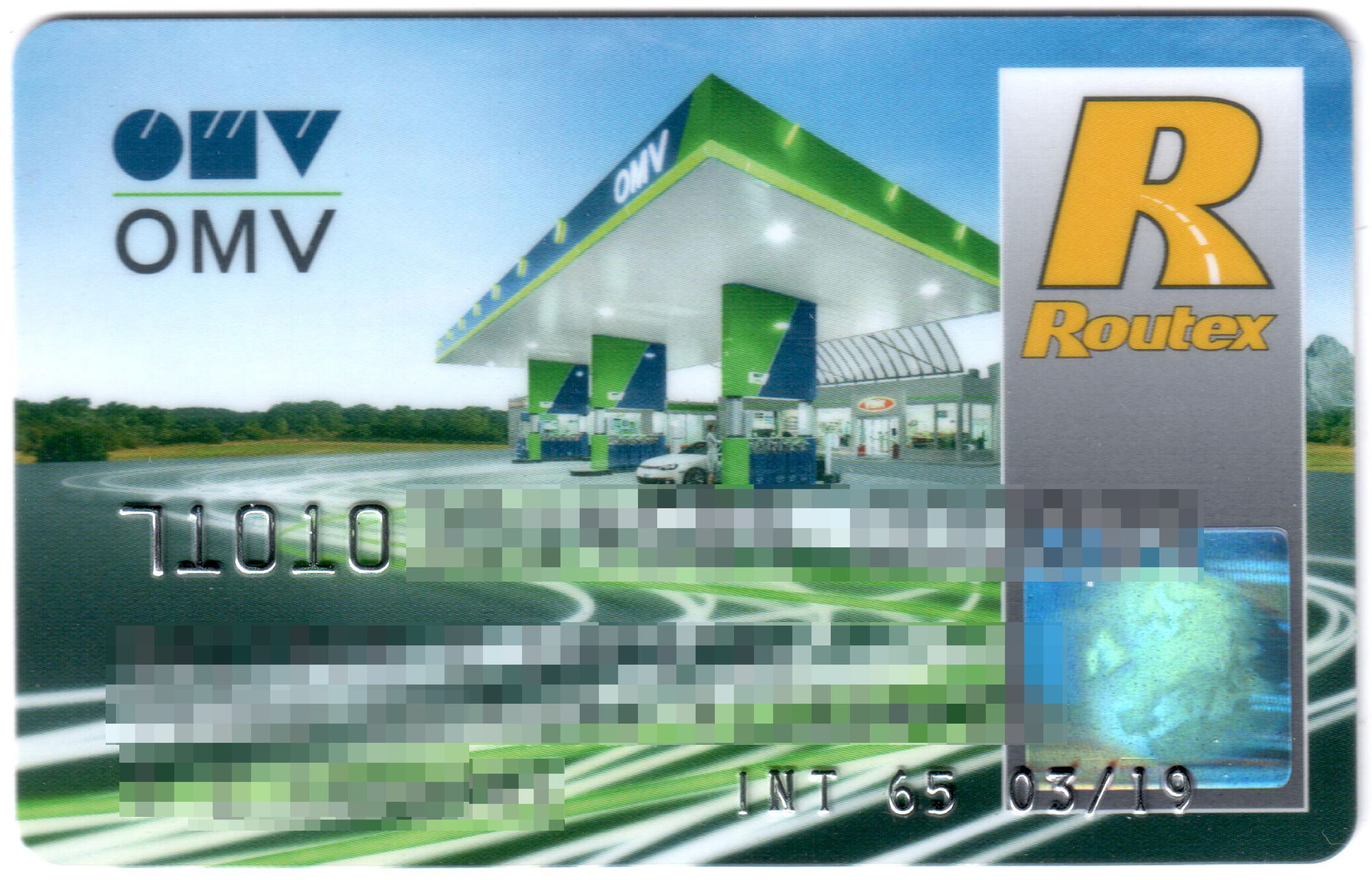Tankovací palivová karta OMV/Routex od společnosti OMV Česká republika. (03/2017)