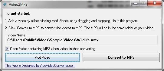 Video2MP3 převede video do MP3