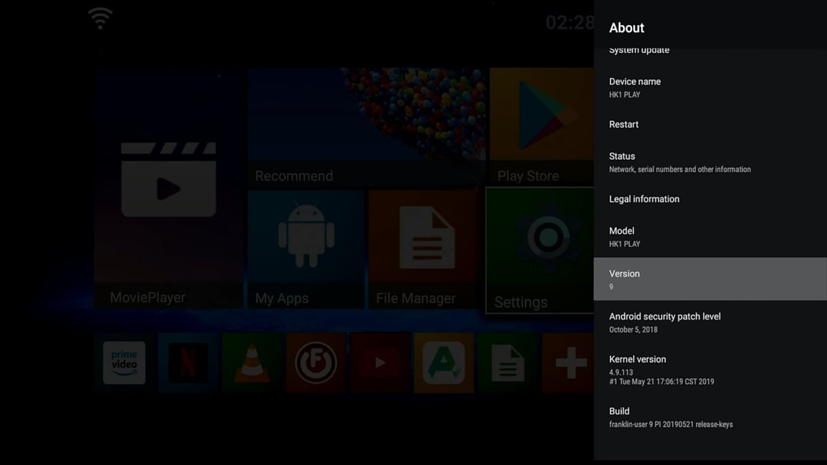 HK1 Play Bqeel - uživatelské prostředí