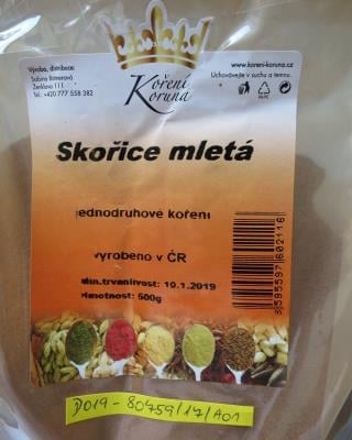 Místo kontroly: DRAGO, Přerov I – Město. 
Koření mělo nepříjemnou a cizí vůni, která nebyla charakteristická pro skořici.