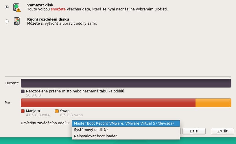 Manjaro: instalátor Calamares