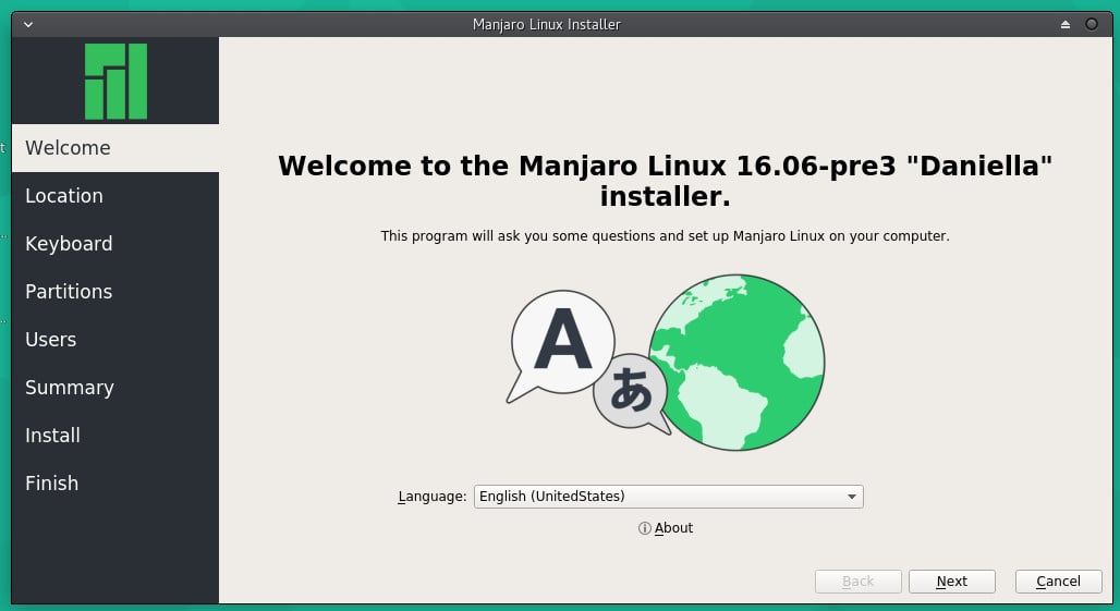 Manjaro: instalátor Calamares